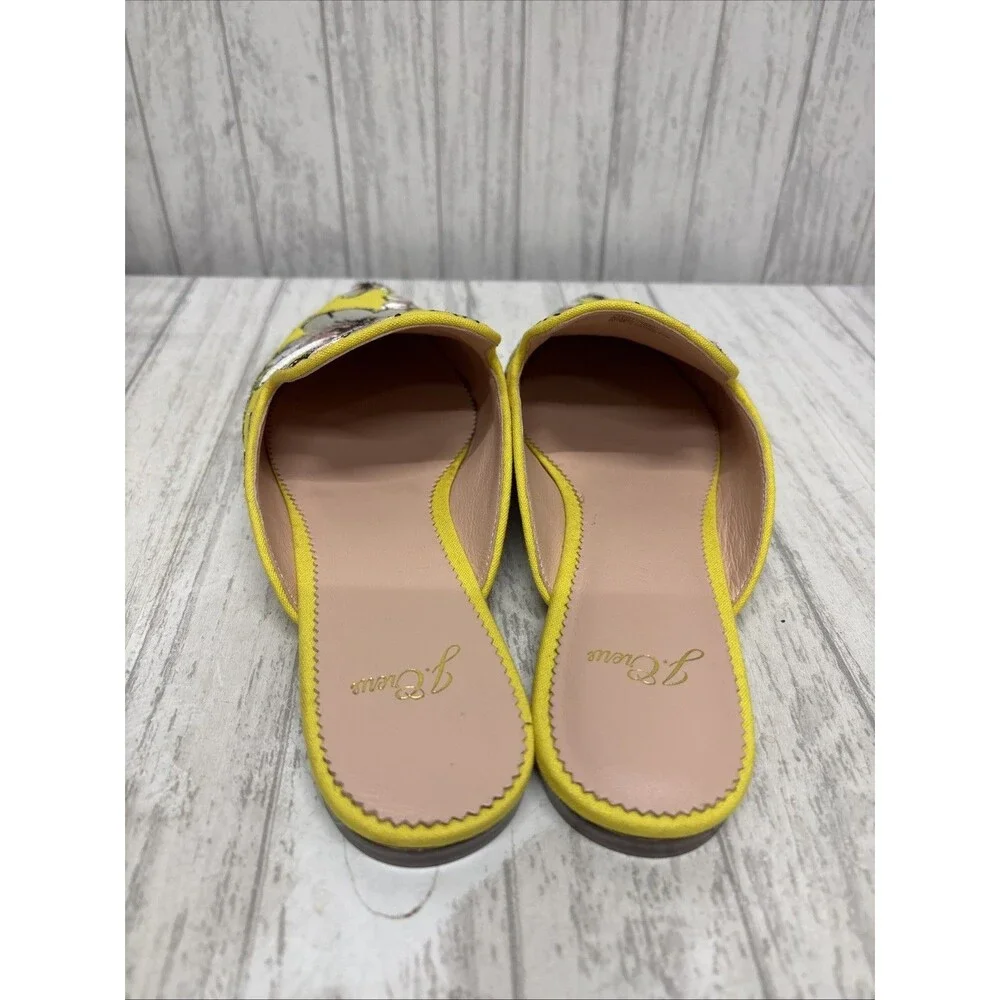 Womens Size 8.5 J Crew Embroidered Mules